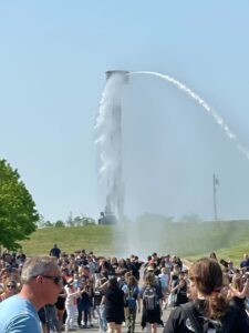 Demonstration of water hose depth