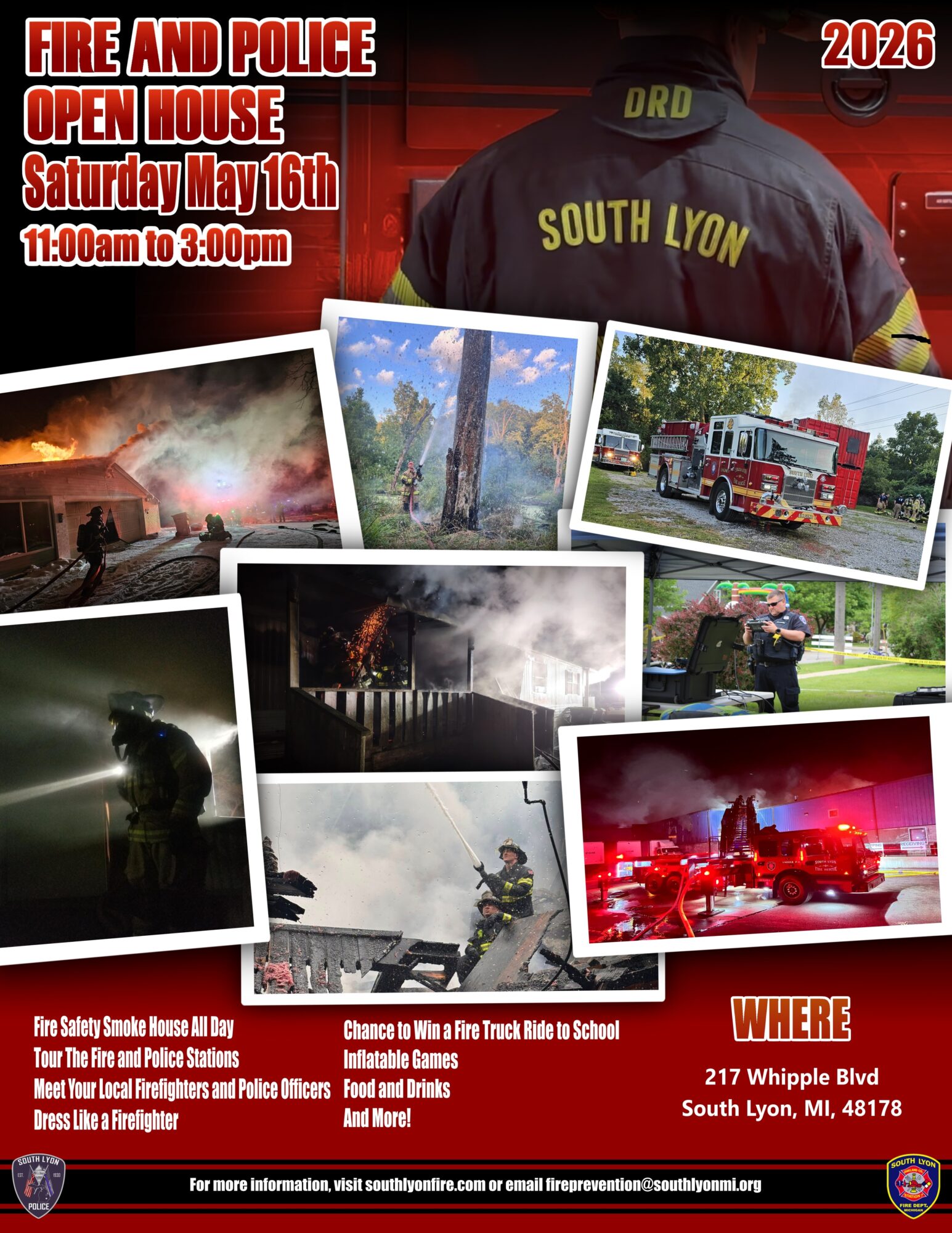 Fire and Police Open House event flyer